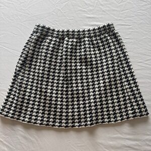 Kids Black And White Knit Pencil Skirt Mini 5t